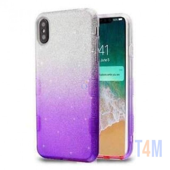 CAPA PREMIUM BLING SPARKLING PARA IPHONE XS MAX ROXO